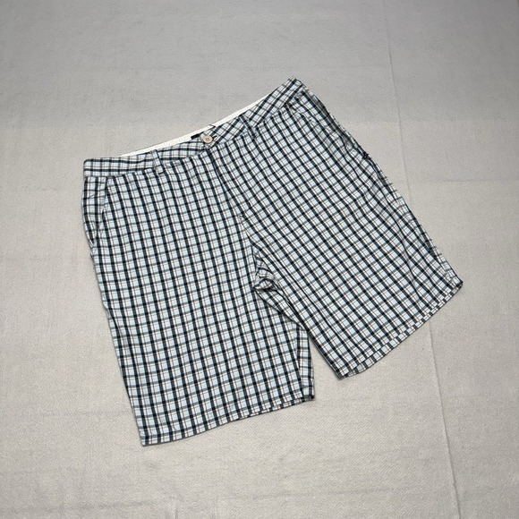 Hurley Other - Hurley Plaid Walk Shorts Mens 38 Blue Surf Skater Embroidered Y2K Grunge